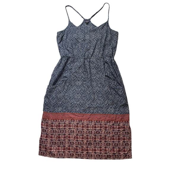 Patagonia Dresses & Skirts - Patagonia Lost Wildflower Midi Dress Sz Large Sunburst Crux Racerback Pockets